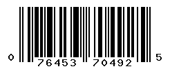 UPC barcode number 076453704925