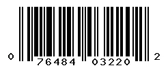 UPC 076484032202 barcode image
