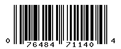 UPC 076484711404 barcode image