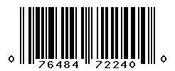 UPC 076484722400 barcode image