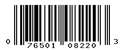 UPC barcode number 076501082203
