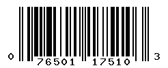UPC barcode number 076501175103