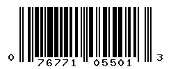 UPC barcode number 076771055013