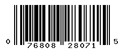 upc 076808280715 barcode image
