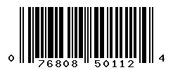 UPC barcode number 076808501124