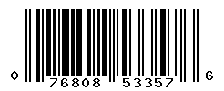 UPC barcode number 076808533576