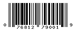 UPC barcode number 076812790019