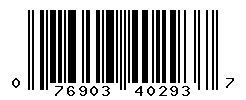 UPC barcode number 076903402937 lookup