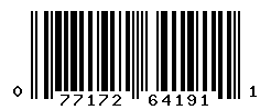 upc 077172641911 barcode image