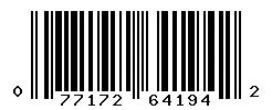 UPC barcode 077172641942