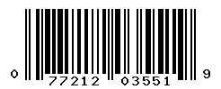 UPC barcode number 077212035519