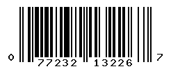 UPC barcode number 077232132267