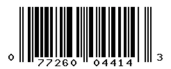 UPC barcode 077260044143