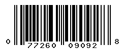 UPC barcode number 077260090928