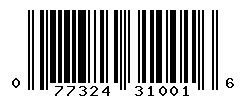 UPC barcode number 077324310016