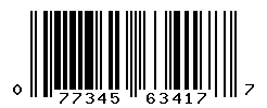 UPC barcode number 077345634177