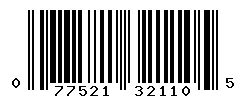 UPC barcode number 077521321105