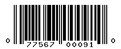 UPC barcode number 077567000910