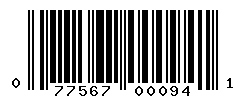 UPC barcode number 077567000941