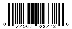 UPC barcode number 077567027726