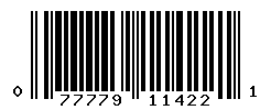 UPC barcode number 077779114221