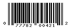 UPC barcode number 077782004212