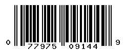 UPC barcode number 077975091449