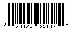 UPC barcode number 078175051424