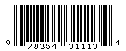 UPC barcode number 078354311134