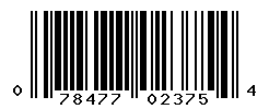 UPC barcode number 078477023754