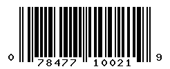 UPC barcode number 078477100219