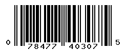 UPC barcode number 078477403075