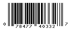 UPC barcode number 078477403327