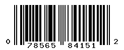UPC barcode number 078565841512