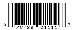upc 078729211113 barcode image