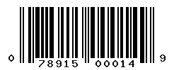 UPC barcode number 078915000149