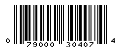 upc 079000304074 barcode image