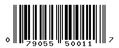 UPC barcode number 079055500117