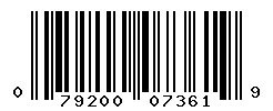 UPC barcode 079200073619