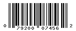 UPC barcode 079200074562