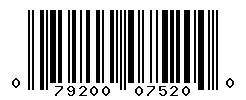 UPC barcode 079200075200