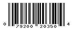 UPC barcode number 079200203504