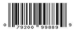 UPC barcode 079200998899