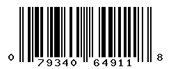 UPC barcode number 079340649118