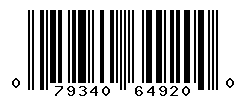 UPC barcode number 079340649200