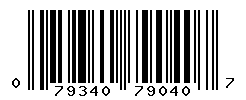 UPC barcode number 079340790407