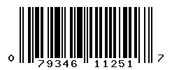 UPC barcode number 079346112517