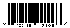 UPC barcode number 079346221097