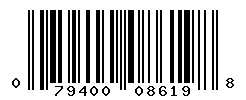 UPC barcode number 079400086198