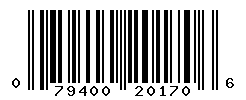 UPC barcode number 079400201706